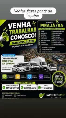 Agregamos veículos para entrega da shopee