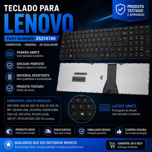 TECLADO PARA NOTEBOOK LENOVO