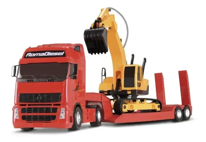 Caminhão de Brinquedo Roma Diesel Still Roda Livre - Roma Brinquedos 2 Peças 