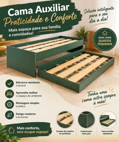 Bicama, 1 colchão de brinde