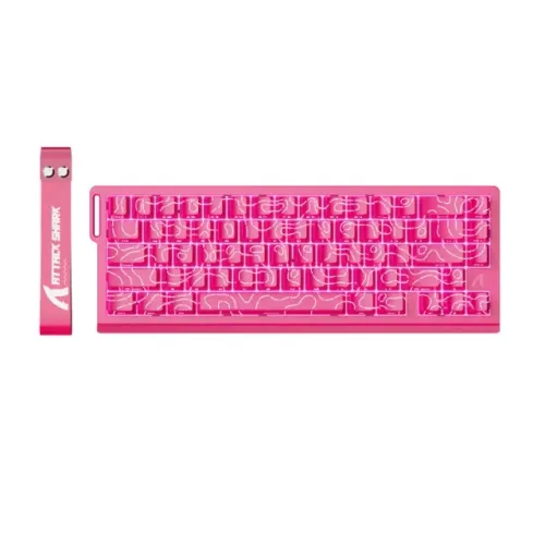 Teclado Magnético Attack Shark X68 He Full Rgb Preto Rosa-chiclete Inglês