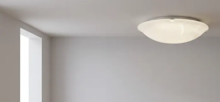 Luminária em forma de prato (vidro)