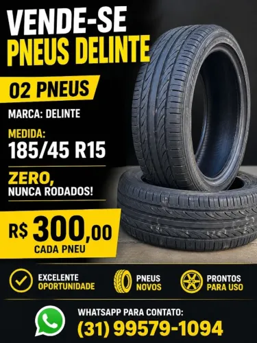 Pneu 185/45/15 Delinte zero sem uso