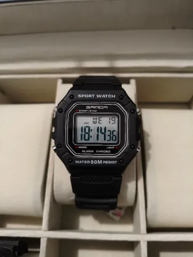 Relógio Digital Masculino Sanda 2156, À Prova D'água.