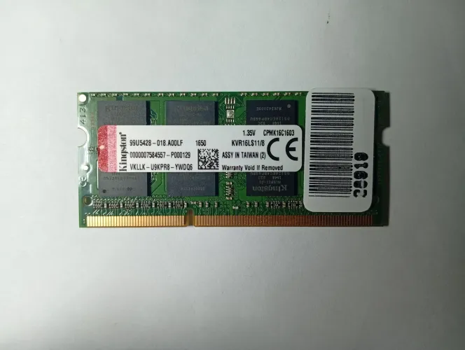 Memória RAM Kingston 8GB DDR3L 1600HMz