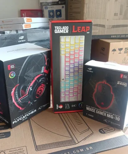 KIT GAMER TECLADO NINJA LEAP E HEADSET C/MIC GAME FLYCATCHER 