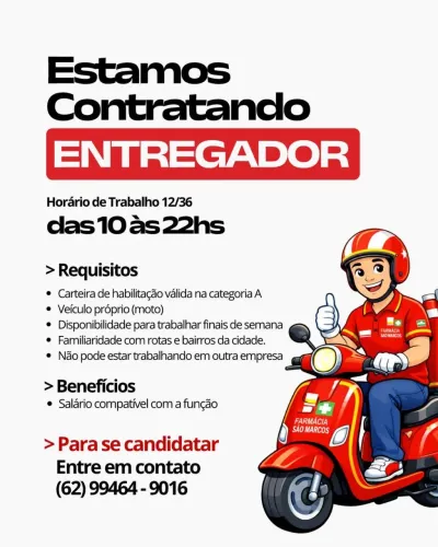 Entregador escala 12x36