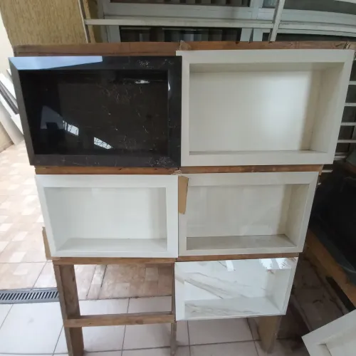 Nicho em porcelanato modelo borda diamante