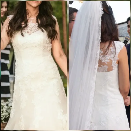 Vestido noiva tam P (38) - 1.500,00 (Usado) 