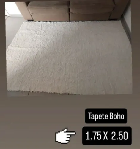 Tapete de algodão cru- Boho.