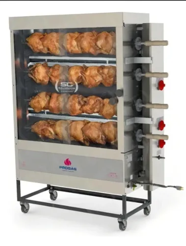 Assadeira de frango a gás para 20 frangos