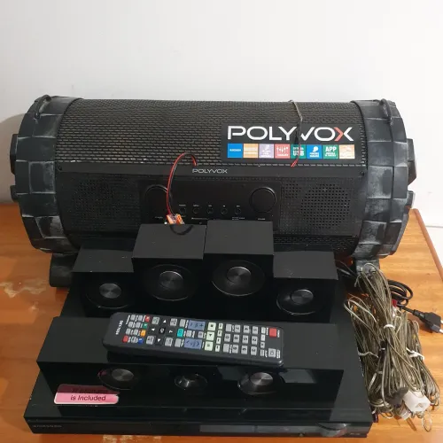 Caixas Home theater samsung HT-D450K c/ cx bazuca polyvox  xb850