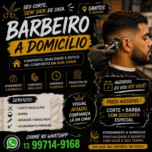 Barbeiro a domicílio.