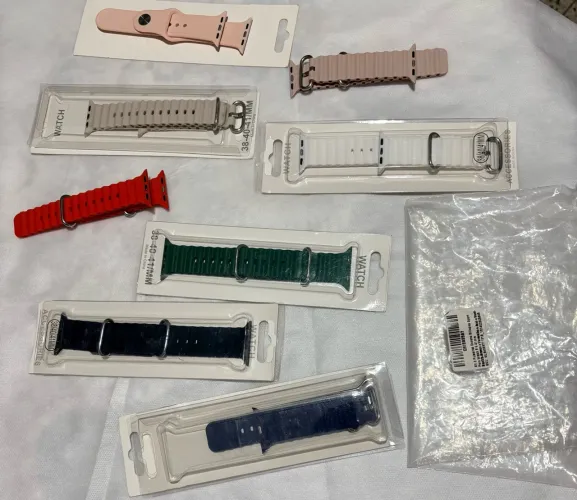 Kit 8 Pulseiras Oceano Silicone Sport Para Watch 8 9 41mm