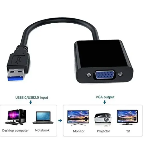Cabo Conversor Usb 3.0 Para Vga - Full Hd