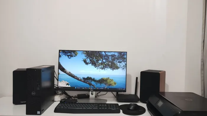 Monitor Dell 24"/CPU Dell/Impressora HP/Caixa de Som e Placa de Áudio