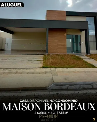 Aluguel no Maison Bordeaux 187 m² com 4/4 no Boa Vista - Vitória da Conquista - BA
