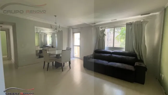 Locação: Apartamento por andar na Vila Andrade, 92m². Mobiliado, 2 dorms, closet, 2 vagas.