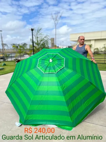 Guarda Sol Em Alumínio Tamanho Gigante 2mt.40cm. de Cobertura 