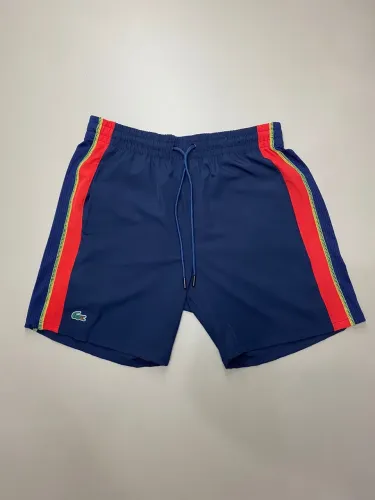 Bermuda Tactel Azul/Vermelho Limitado