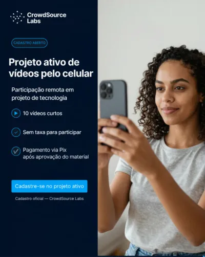 Projeto Remunerado de Gravação de Vídeos - Participação Remota