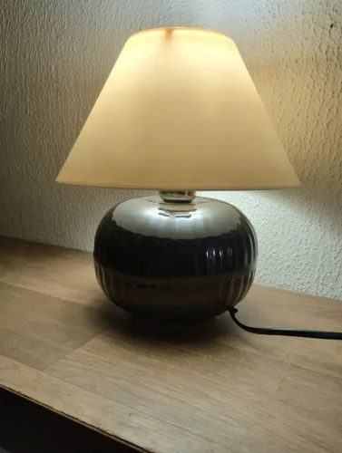 Antigo abajur bolinha porcelana