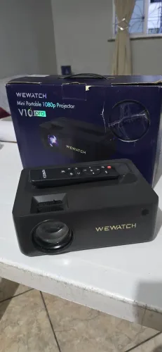 Projetor LED Wewatch V10 PRO 11000 Lumens Preto HDMI USB Wi-Fi Bluetooth