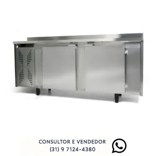 Balcão de Encosto Inox 2M Polar Novo