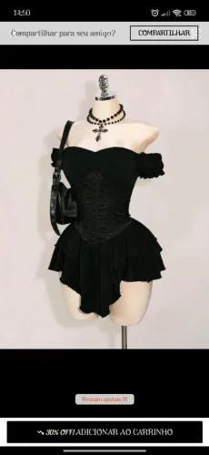 Vestido gótico tamanho G