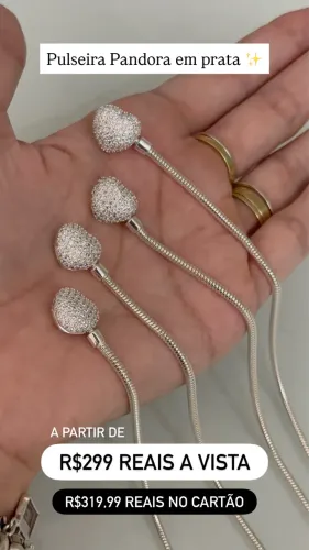 Pulseira Pandora em prata 925 nova