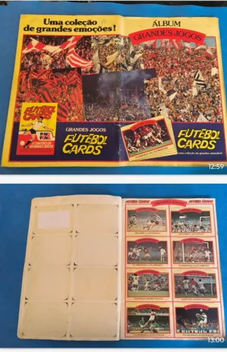 Álbum Futebol Cards Ping Pong Grandes Jogos 1980