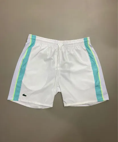 Bermuda Tactel Branca/Azul Limitado 