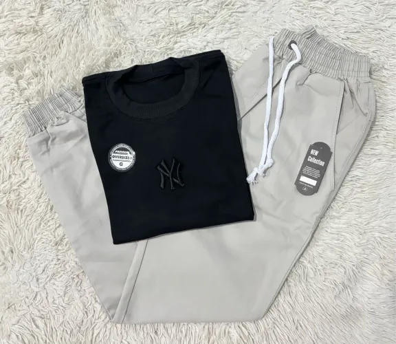 Kit Camisa Oversizer e Calça Jogger
