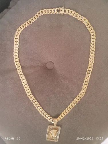 Cordão moeda antiga 