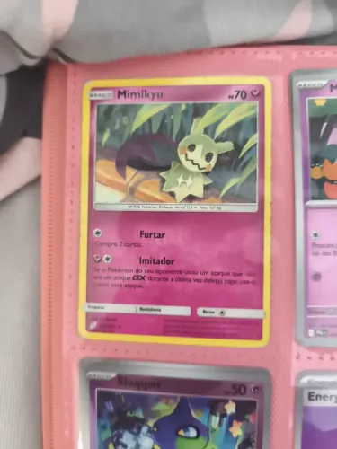 Carta pokémon rara mimikyu tipo fada
