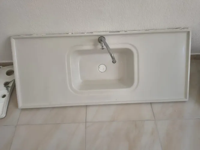 Pia cozinha e lavanderia de fibra