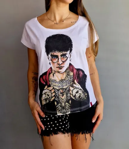 Camiseta Harry Potter tatuado estilosa