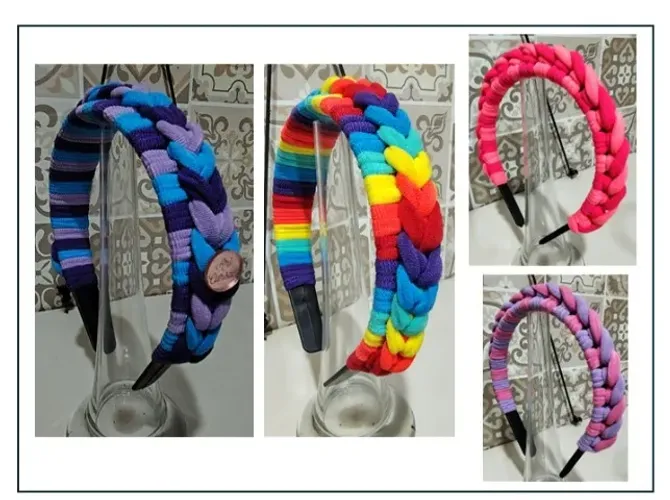 Tiaras trançadas - Cores diversas - Trabalho Artesanal. 1 por R$ 20,00 ou 3 por R$ 50,00