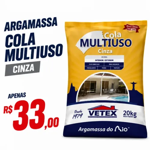 Argamassa Cola Multiuso Cinza 20kg - Qualidade e Resistência