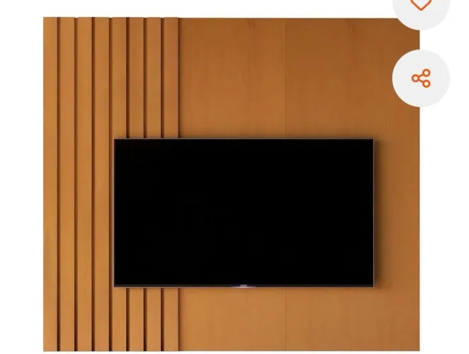 Painel para TV até 58 Polegadas Ripado 100% MDF 136CMX140CM Boto Marrom