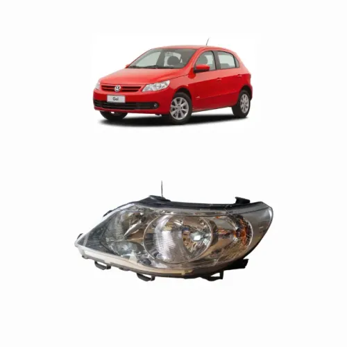 Farol LE Volkswagen Gol Voyage Saveiro G5 2009/2012 Foco Simples Original