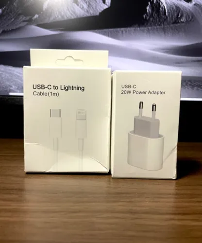Kit carregador e fonte para Iphone - Lacrado
