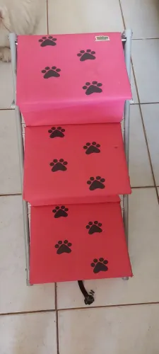 Escada Rampa Para Pets Dobrável - Tubline Cor Pink