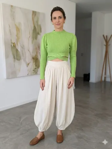 Cropped tricô Tam M 