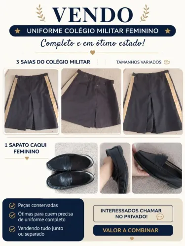 Roupas do colégio militar