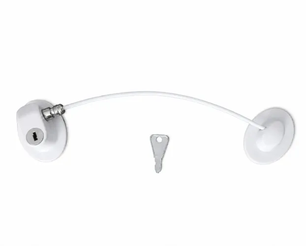 Tranca fechadura com chave para porta, gaveta, armário, geladeira branco 