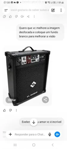Caixa de som LL AUDIO. SEMI ZERADA