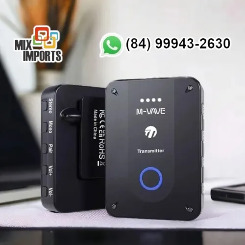 Transmissor Sem fio p/ Fone de Ouvido Mvave (v2) Powerplay Retorno Ponto M-vave