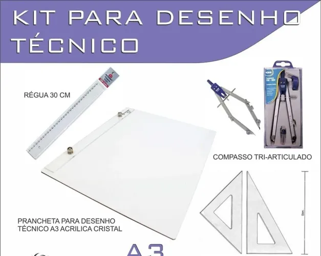 Kit Desenho Técnico - Estudantes Arquitetura e Engenharia