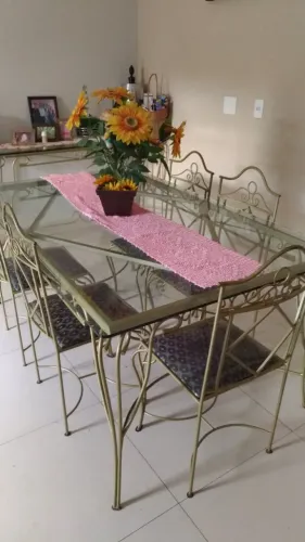 Mesa e Aparador Ferro Fundido